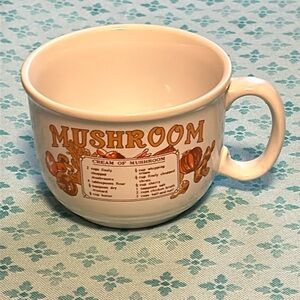 Vintage Recipe Soup Mug Cup Mushroom
Retro 70 / 80s